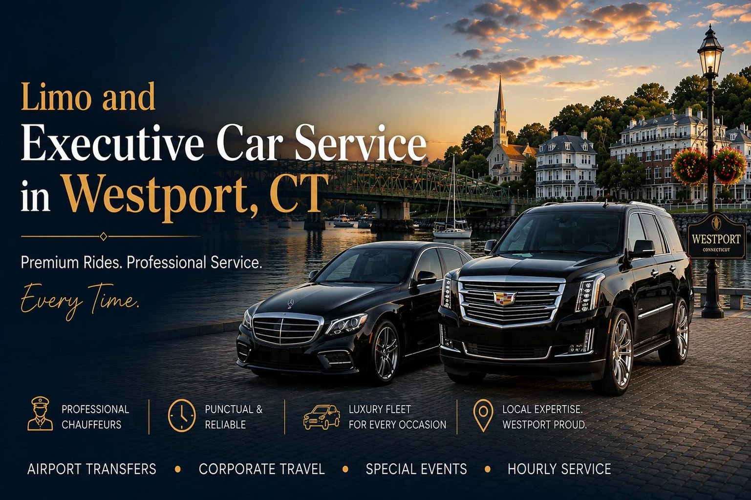 Limo and Executive Car Service in Westport, CT